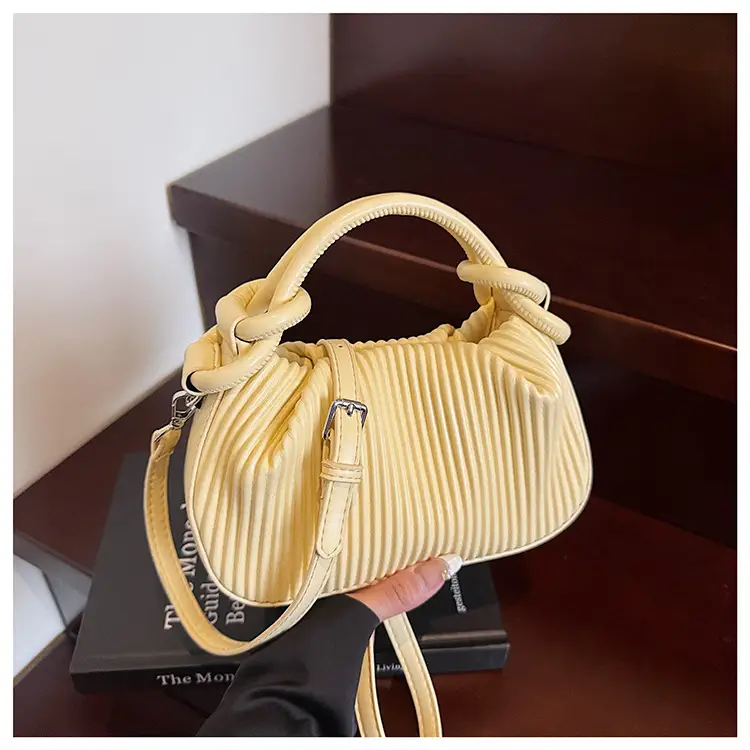 Women's Pleated Tan Shoulder Crossbody Bag 2026 — feature 46