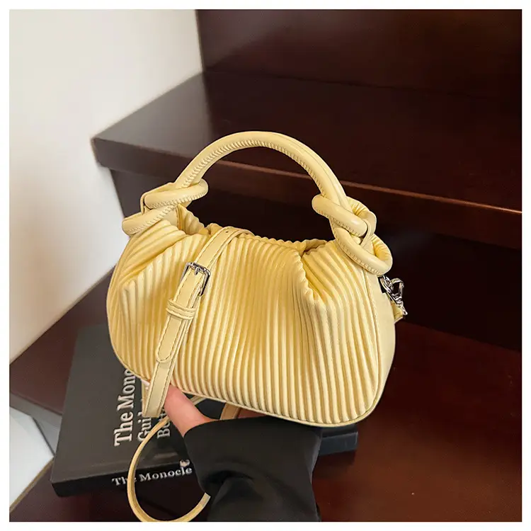 Women's Pleated Tan Shoulder Crossbody Bag 2026 — feature 47