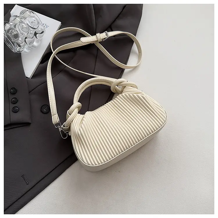 Women's Pleated Tan Shoulder Crossbody Bag 2026 — feature 48