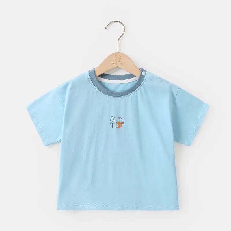 Kaka Panda Kids T-Shirt Yellow Rainbow Snail Short Sleeve - Image 7