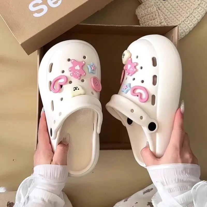 Summer Cute Beach Indoor Clogs for Women, Eva Couple Thick-Soled Anti-Odor Anti-Slip High-End Closed-Toe Sandals - Image 42