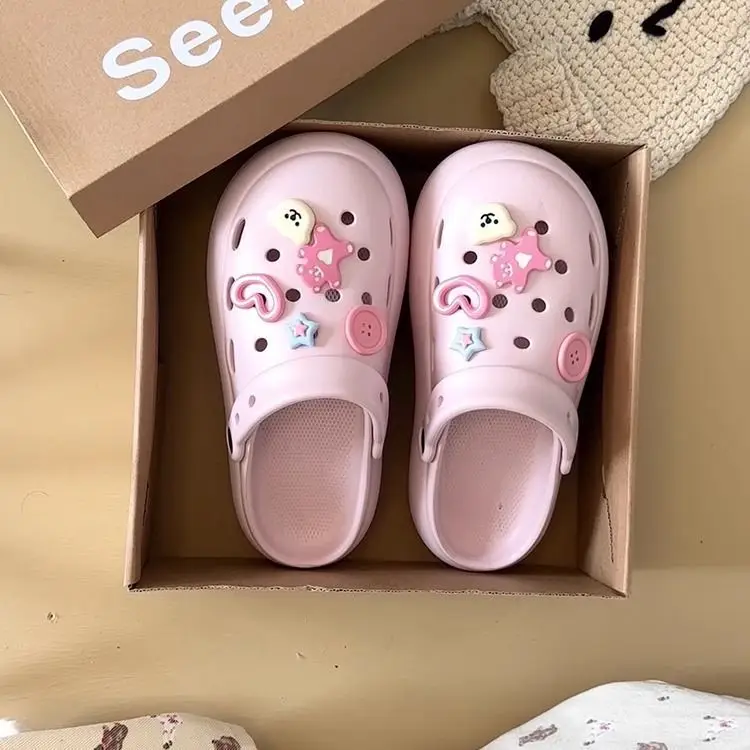 Summer Cute Beach Indoor Clogs for Women, Eva Couple Thick-Soled Anti-Odor Anti-Slip High-End Closed-Toe Sandals — feature 13
