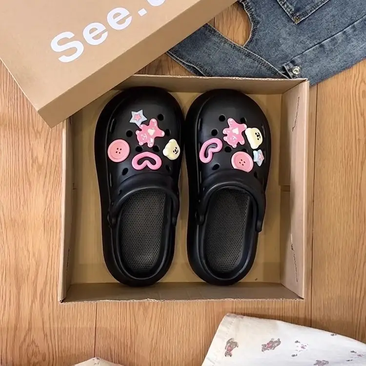 Summer Cute Beach Indoor Clogs for Women, Eva Couple Thick-Soled Anti-Odor Anti-Slip High-End Closed-Toe Sandals — feature 15