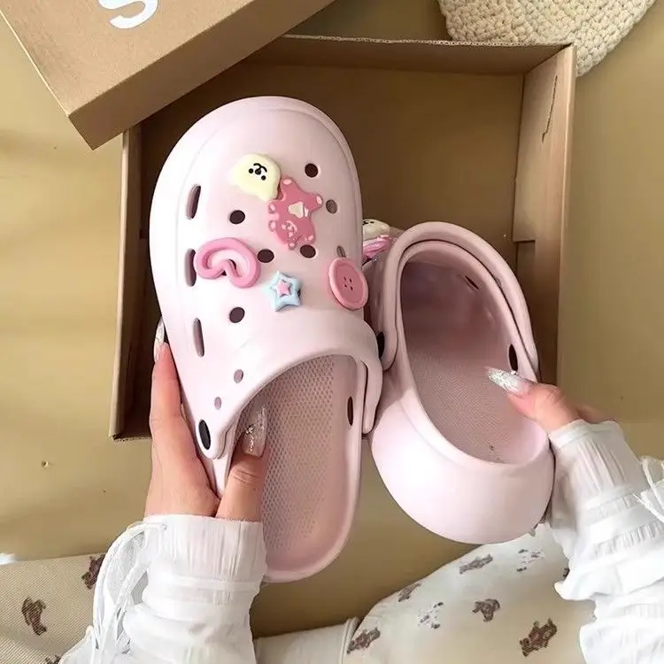Summer Cute Beach Indoor Clogs for Women, Eva Couple Thick-Soled Anti-Odor Anti-Slip High-End Closed-Toe Sandals — feature 17