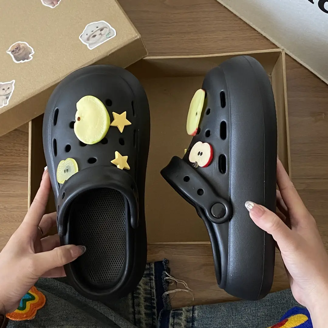 Summer Cute Beach Indoor Clogs for Women, Eva Couple Thick-Soled Anti-Odor Anti-Slip High-End Closed-Toe Sandals - Image 23