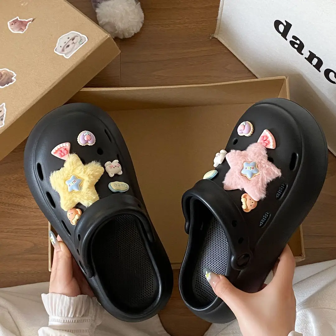 Summer Cute Beach Indoor Clogs for Women, Eva Couple Thick-Soled Anti-Odor Anti-Slip High-End Closed-Toe Sandals - Image 31