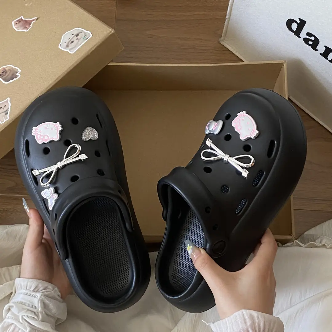Summer Cute Beach Indoor Clogs for Women, Eva Couple Thick-Soled Anti-Odor Anti-Slip High-End Closed-Toe Sandals - Image 35
