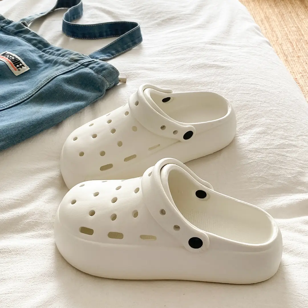 Summer Cute Beach Indoor Clogs for Women, Eva Couple Thick-Soled Anti-Odor Anti-Slip High-End Closed-Toe Sandals - Image 4