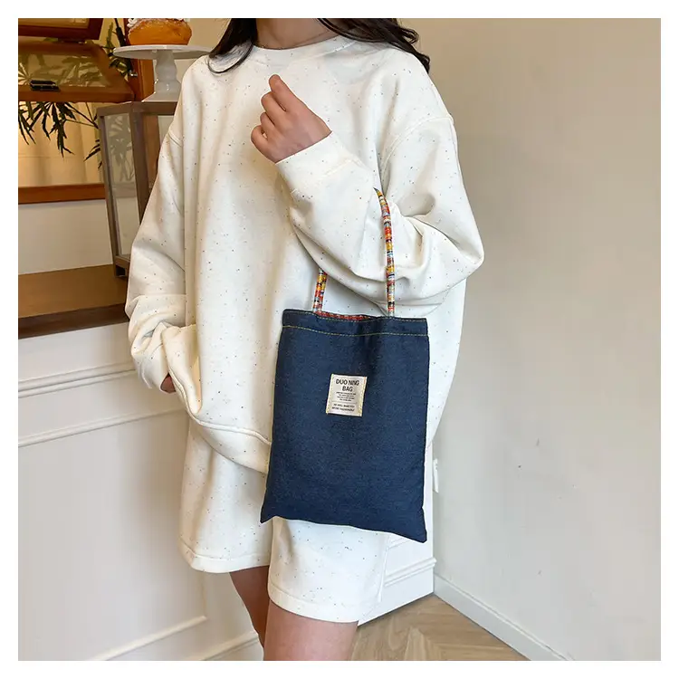 Women Plaid Handheld Tote Bag 2025 Red Blue — feature 27