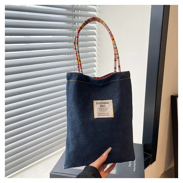 Women Plaid Handheld Tote Bag 2025 Red Blue — feature 47