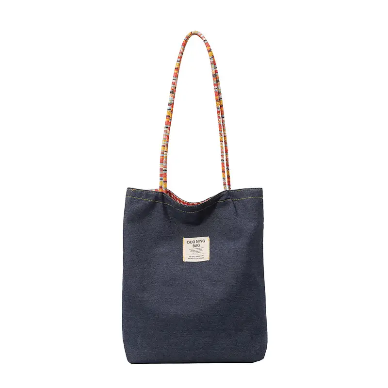 Women Plaid Handheld Tote Bag 2025 Red Blue - Image 4