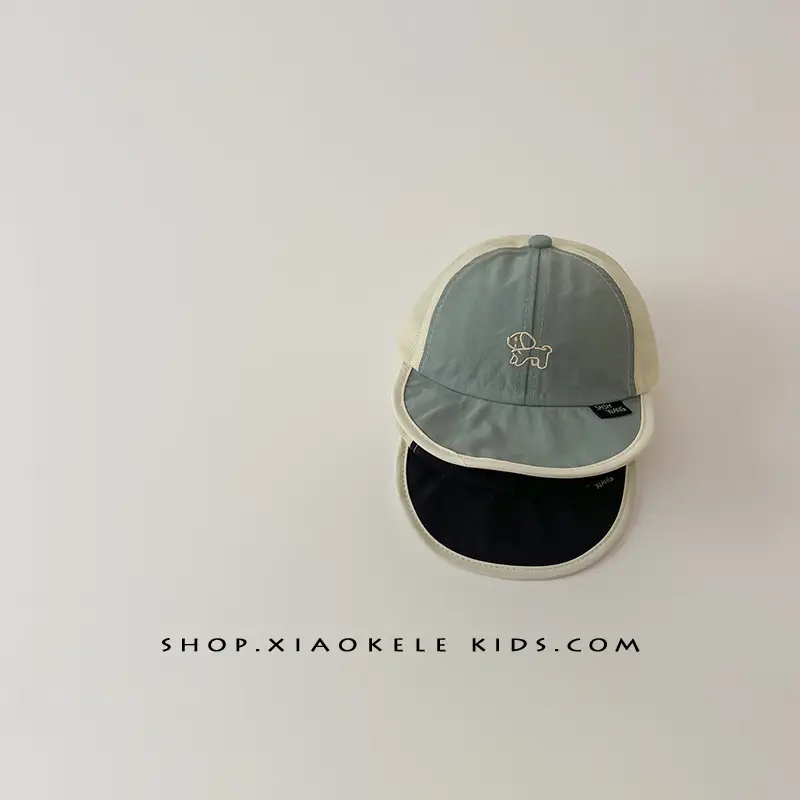 Baby Cap with Embroidered Puppy Design, Soft Bristle, Sun Protective, Quick-Drying Mesh, Baseball Cap - Image 6