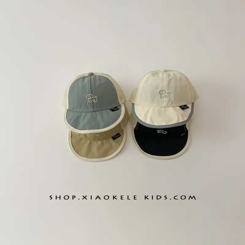 Baby Cap with Embroidered Puppy Design, Soft Bristle, Sun Protective, Quick-Drying Mesh, Baseball Cap - Image 9