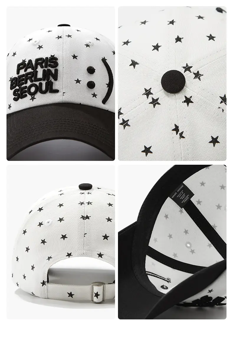 Korean Style Star Polka Dot Baseball Cap for Women — feature 5