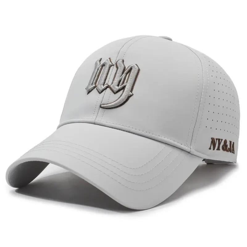 Men's Black NY&IA Embroidered Cap - Image 2