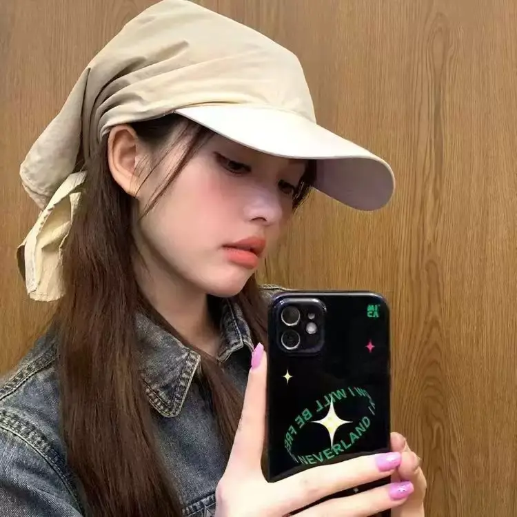 Women's Sun Cap with Lace-Up Band & Shade - Image 7