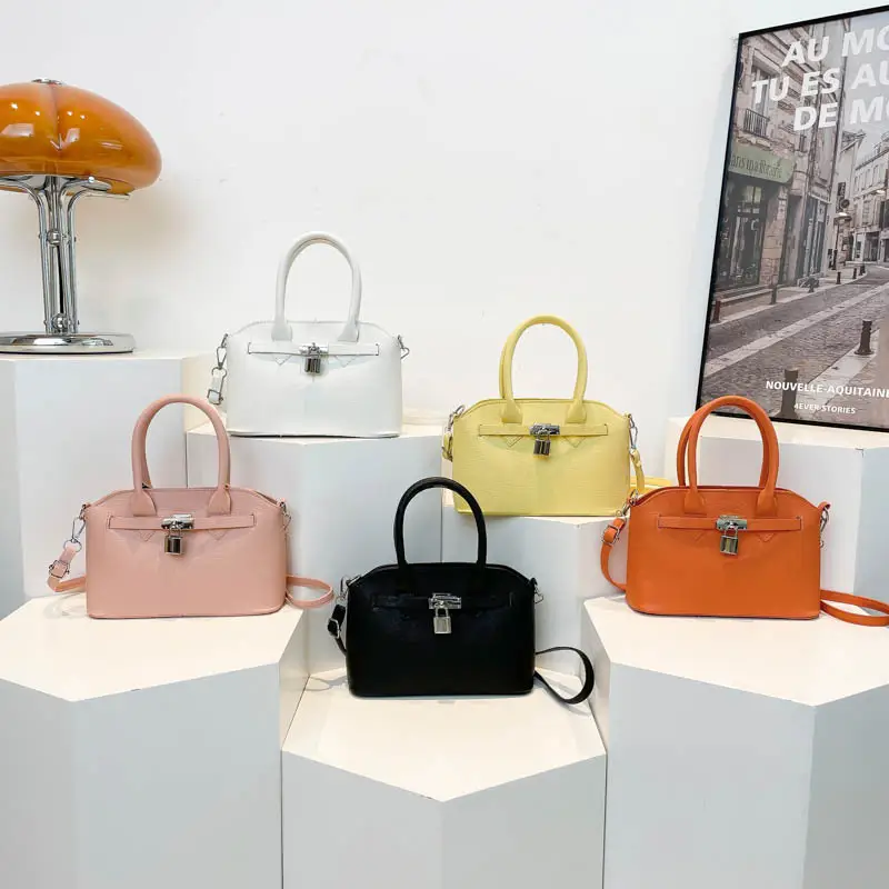 Pink Leather Shoulder Bag Women 2025 New Spring Summer - Image 7