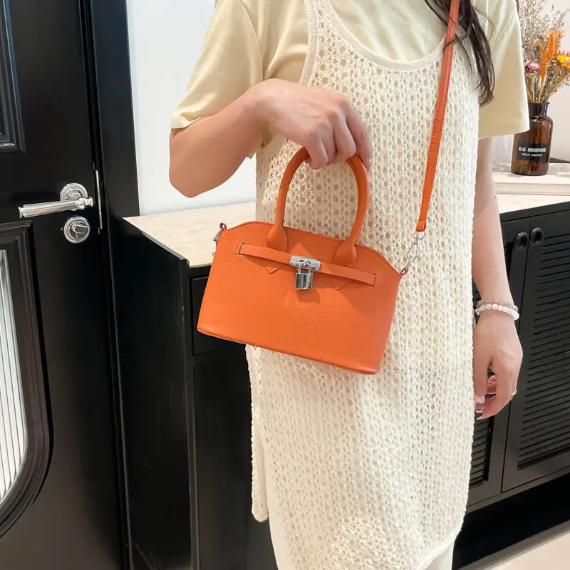Pink Leather Shoulder Bag Women 2025 New Spring Summer - Image 8