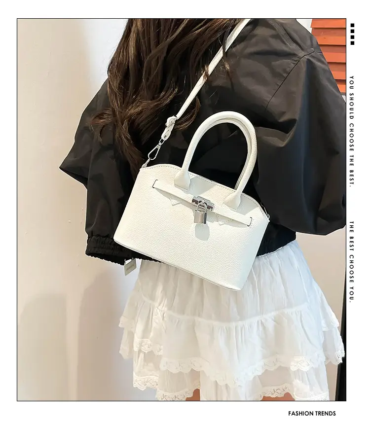 Pink Leather Shoulder Bag Women 2025 New Spring Summer — feature 1