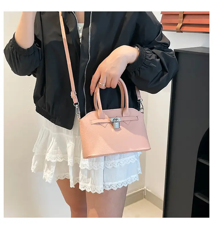 Pink Leather Shoulder Bag Women 2025 New Spring Summer — feature 21