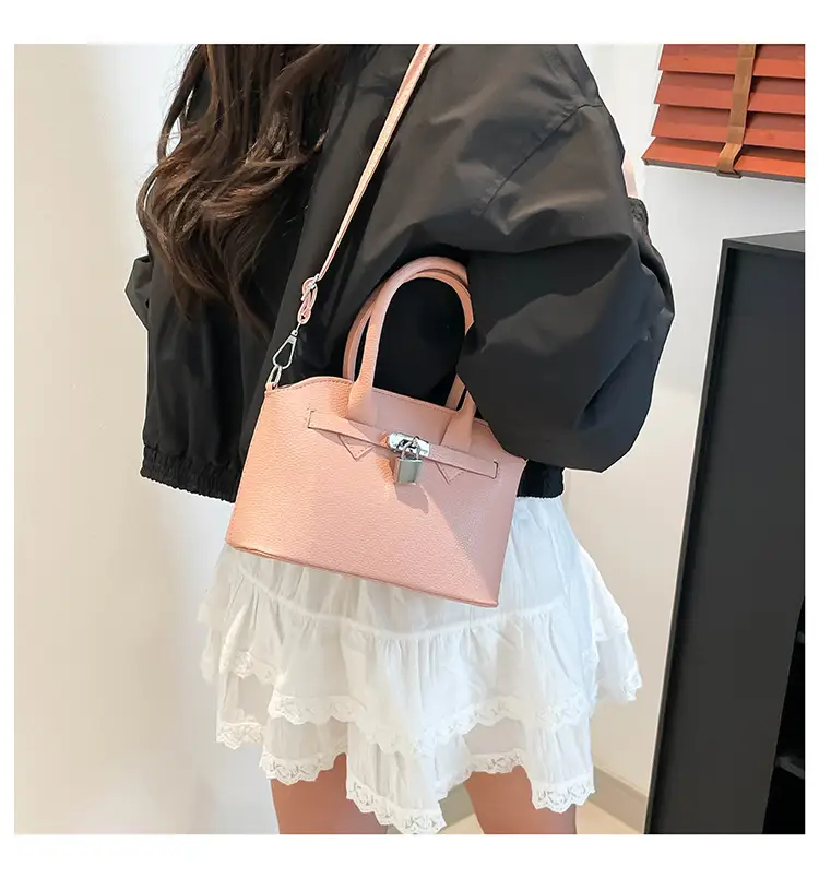 Pink Leather Shoulder Bag Women 2025 New Spring Summer — feature 22