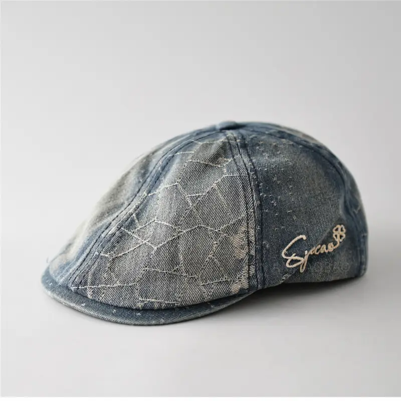 Women Denim Hexagonal Forward Cap Spring Summer - Image 6