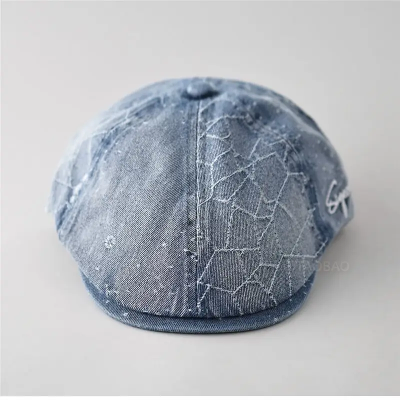 Women Denim Hexagonal Forward Cap Spring Summer - Image 7