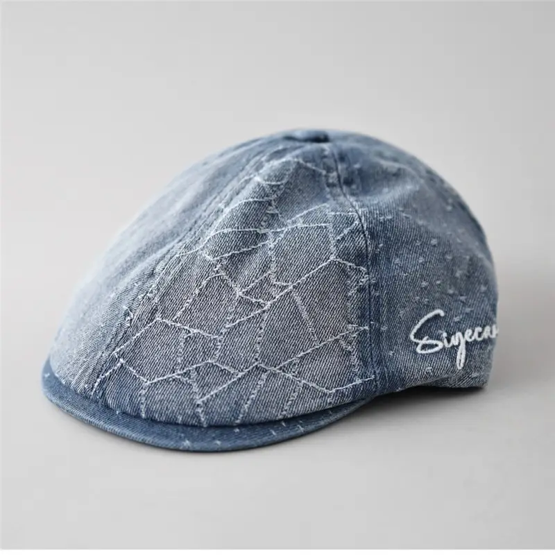 Women Denim Hexagonal Forward Cap Spring Summer - Image 8