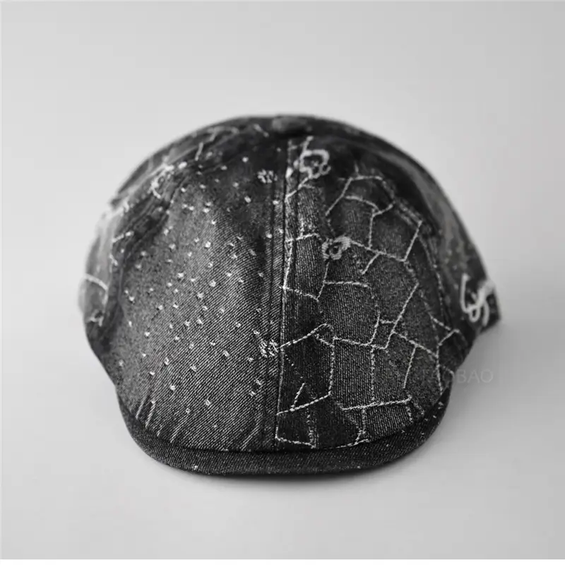 Women Denim Hexagonal Forward Cap Spring Summer - Image 9