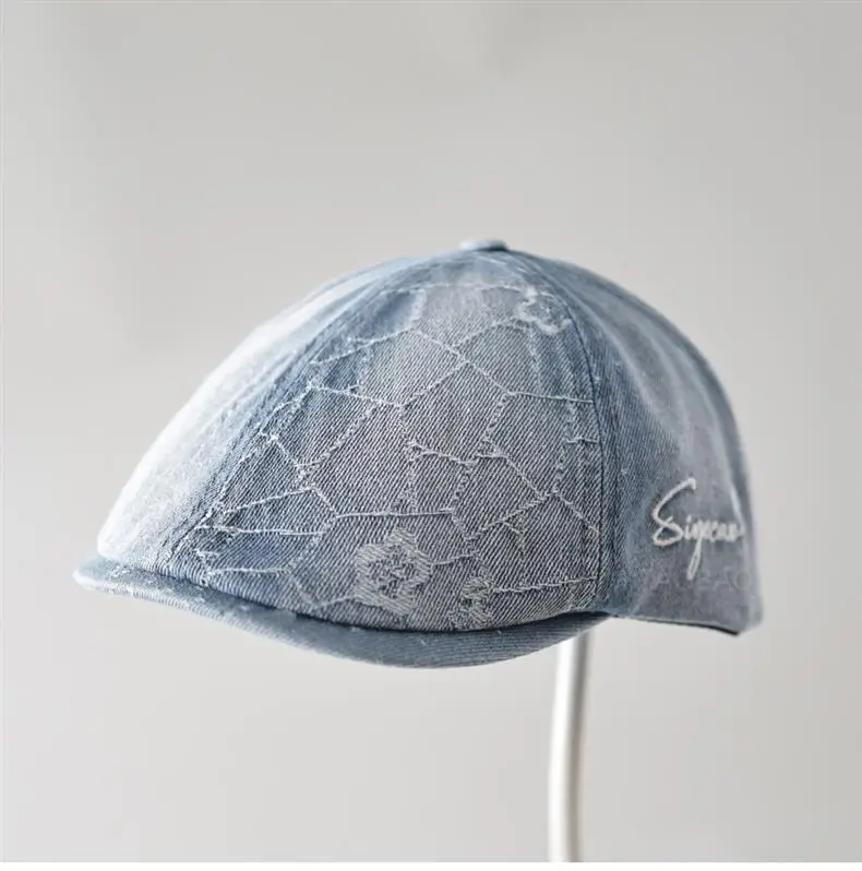 Women Denim Hexagonal Forward Cap Spring Summer — feature 1