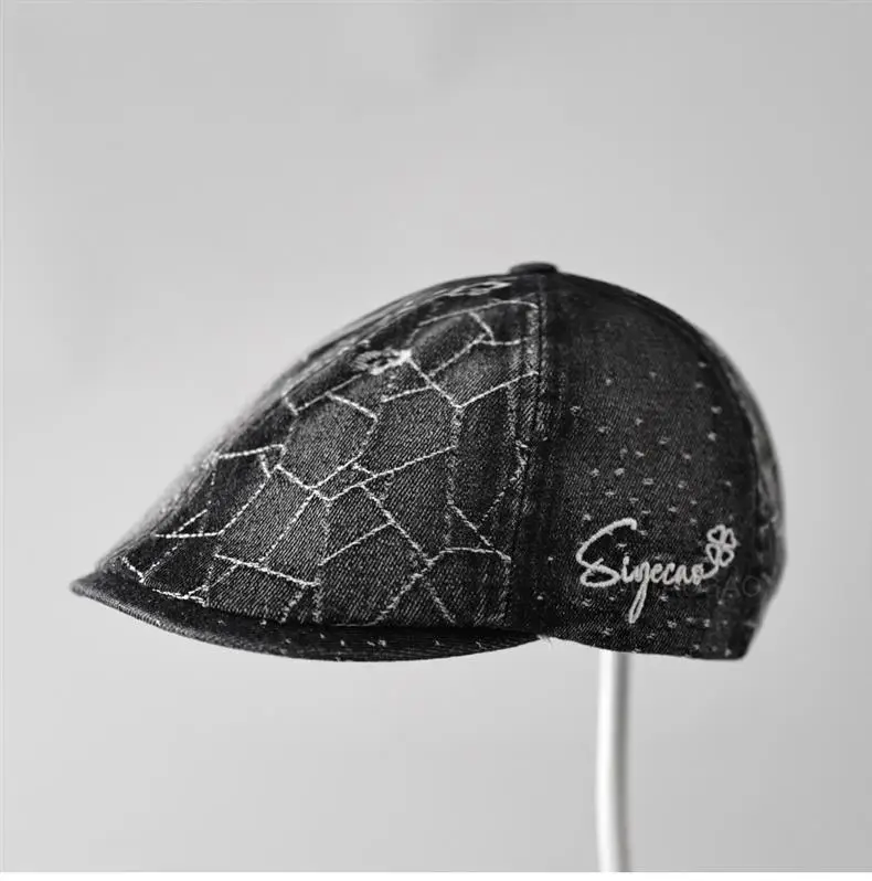 Women Denim Hexagonal Forward Cap Spring Summer — feature 2