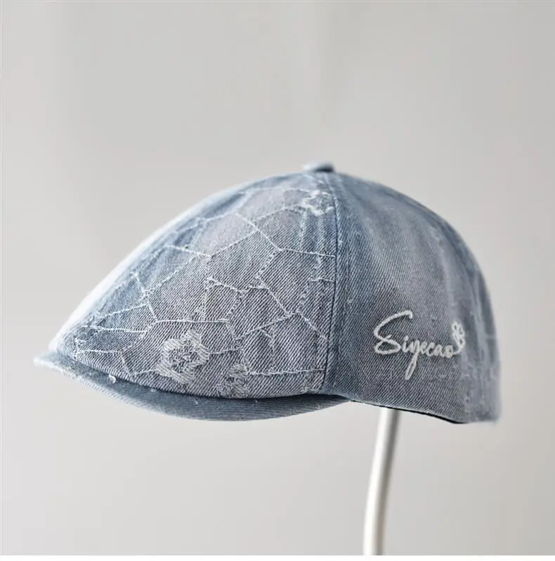 Women Denim Hexagonal Forward Cap Spring Summer — feature 3
