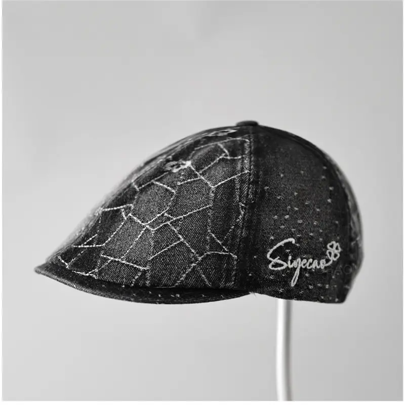 Women Denim Hexagonal Forward Cap Spring Summer - Image 2