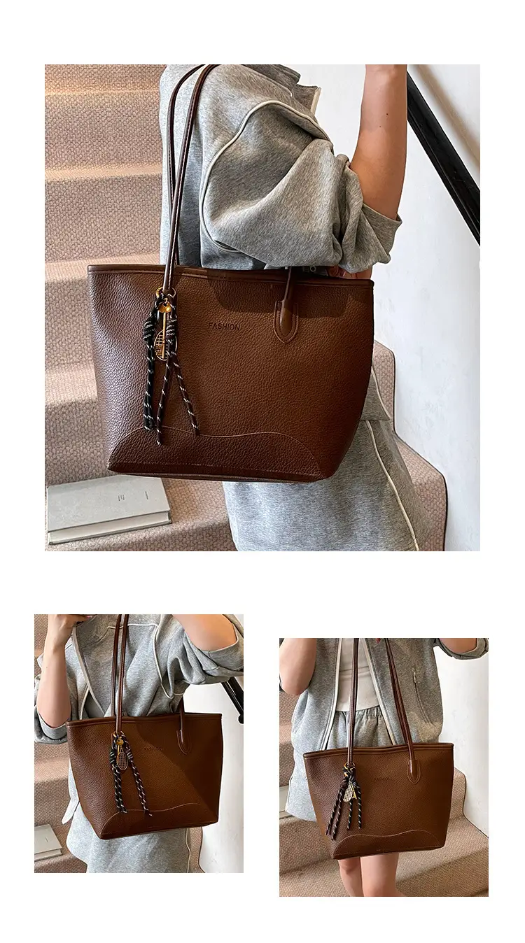 Retro Women's Shoulder Bag with Tassel Handle — feature 21