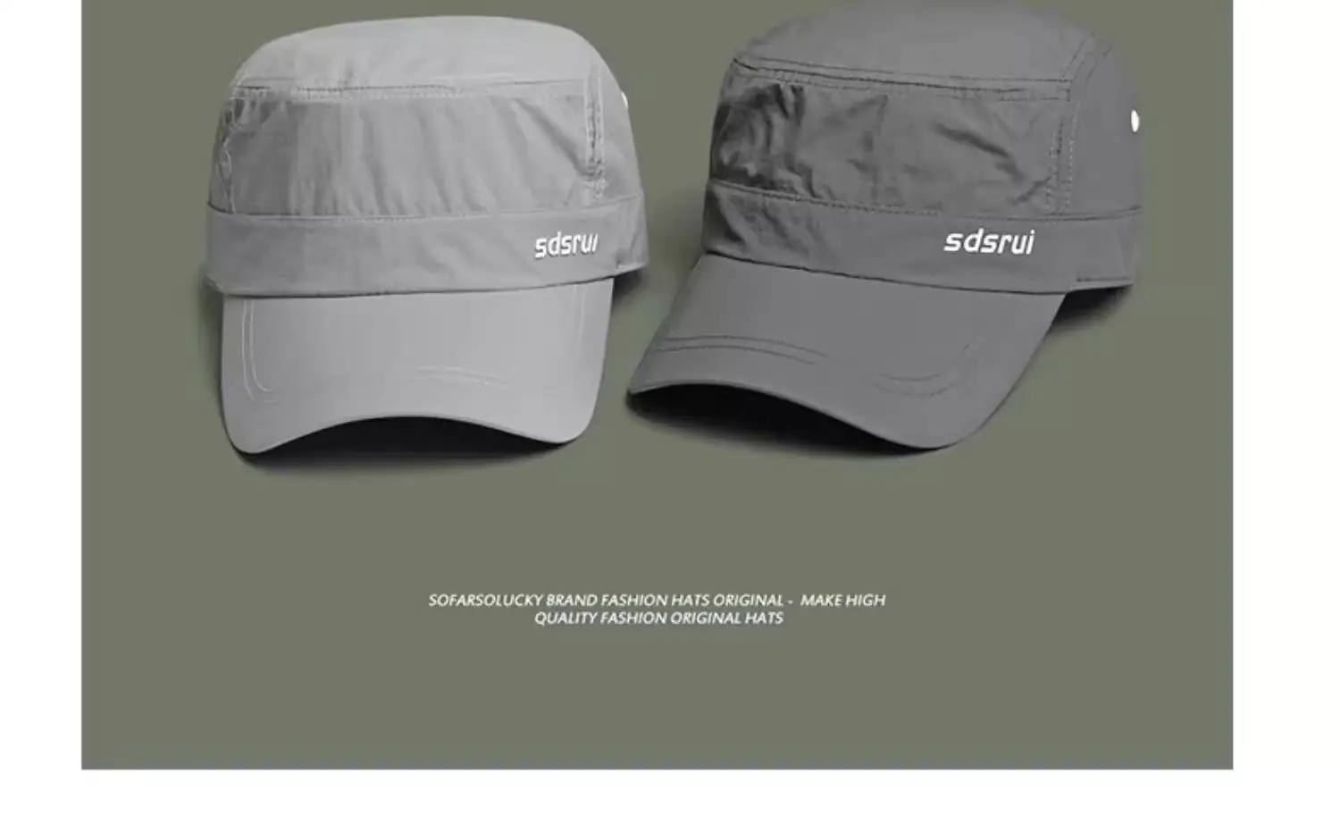 Men's Thin Waterproof Sunshade Cap Grey Blue Gray — feature 4
