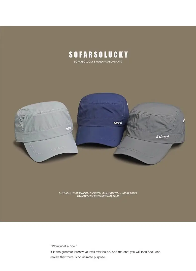 Men's Thin Waterproof Sunshade Cap Grey Blue Gray — feature 5