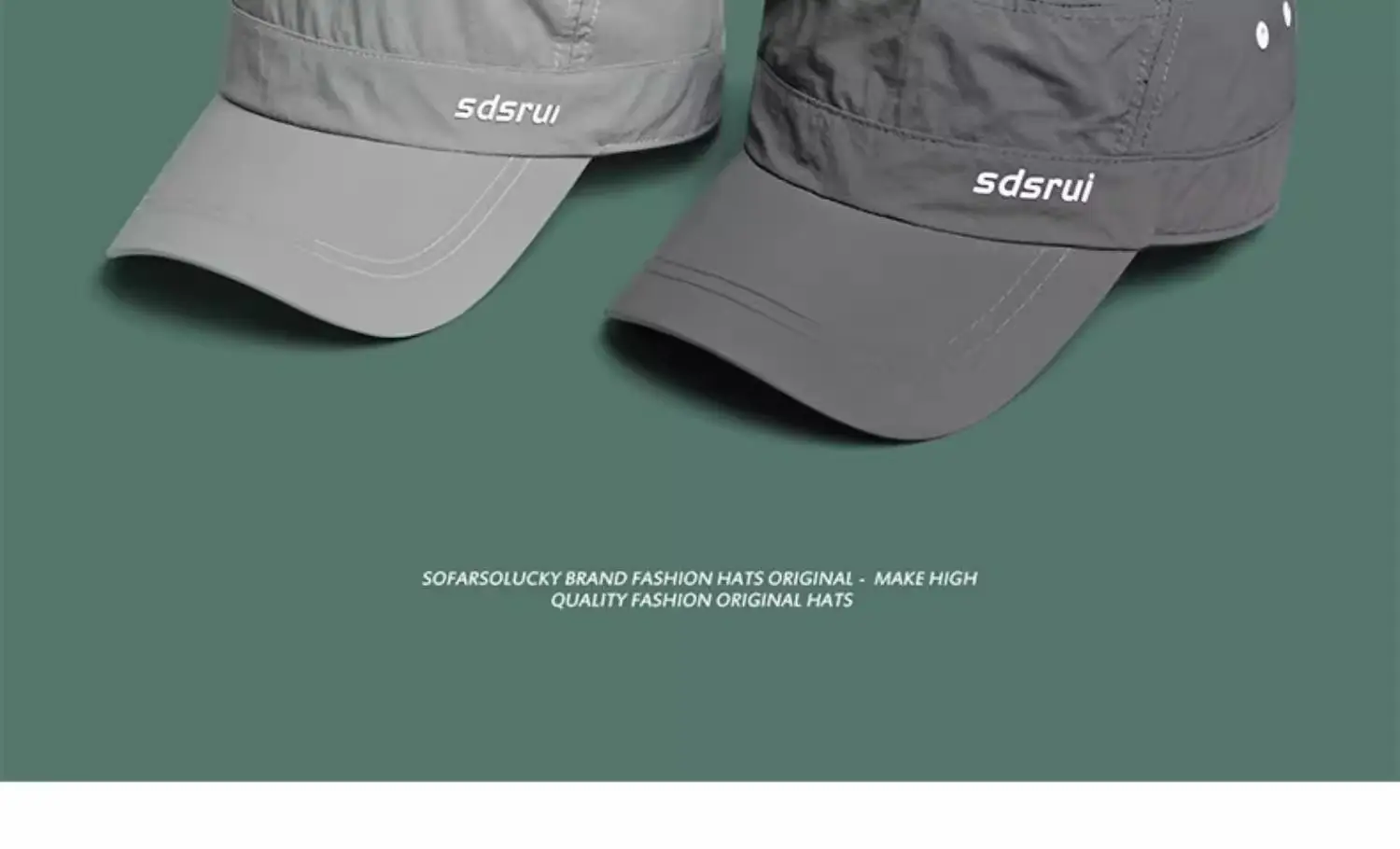 Men's Thin Waterproof Sunshade Cap Grey Blue Gray — feature 7