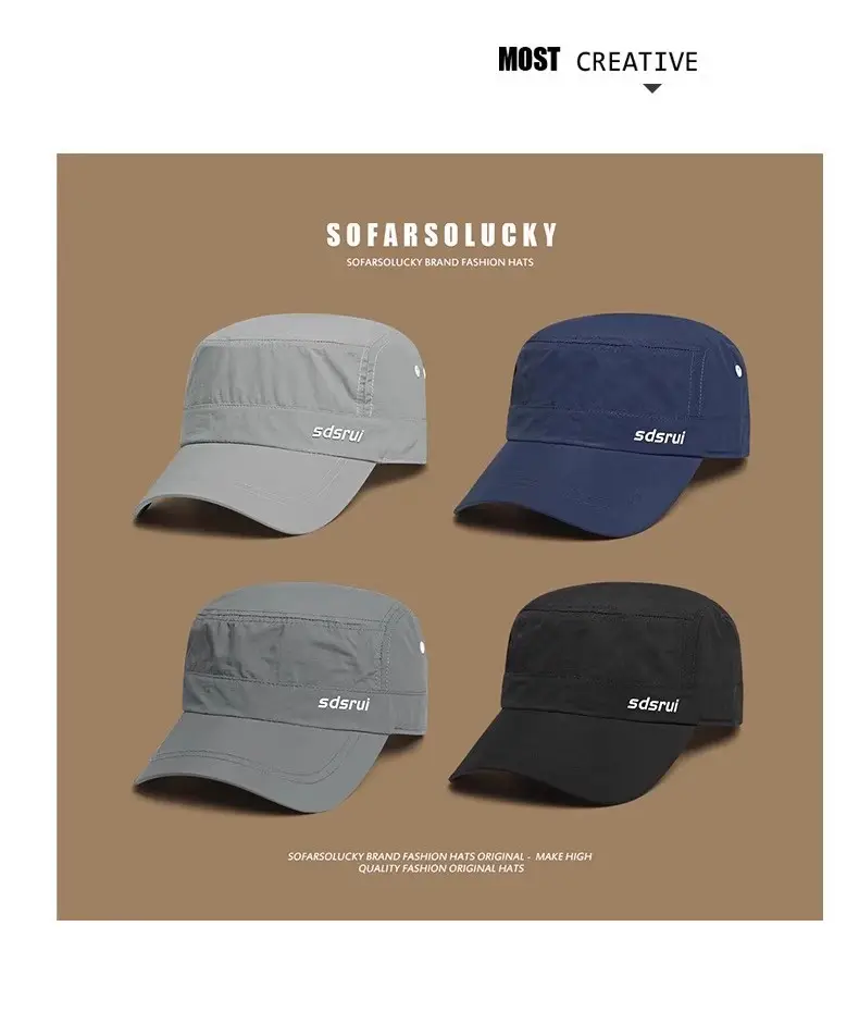 Men's Thin Waterproof Sunshade Cap Grey Blue Gray — feature 8