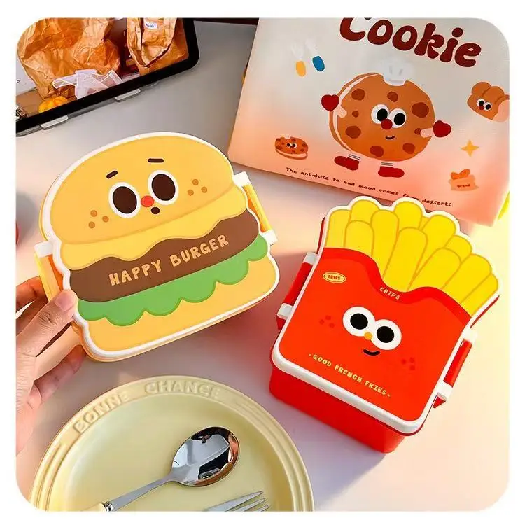Cute Lunch Box Fruit Salad Sandwich Preservation Box High Color Value Women's Small Lunch Box Lightweight for Students and Children — feature 12