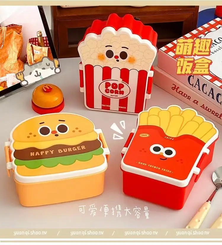 Cute Lunch Box Fruit Salad Sandwich Preservation Box High Color Value Women's Small Lunch Box Lightweight for Students and Children — feature 2