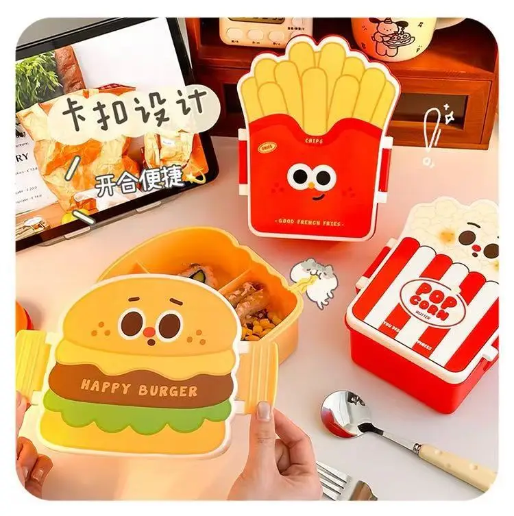 Cute Lunch Box Fruit Salad Sandwich Preservation Box High Color Value Women's Small Lunch Box Lightweight for Students and Children — feature 6