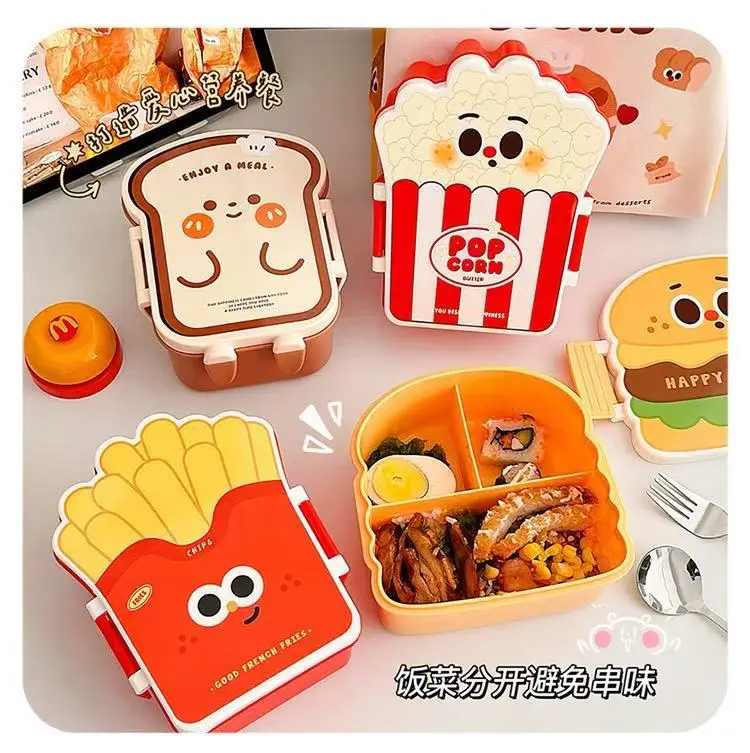 Cute Lunch Box Fruit Salad Sandwich Preservation Box High Color Value Women's Small Lunch Box Lightweight for Students and Children — feature 7