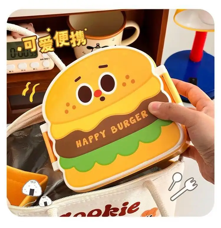 Cute Lunch Box Fruit Salad Sandwich Preservation Box High Color Value Women's Small Lunch Box Lightweight for Students and Children — feature 9