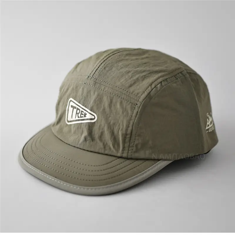 Men Women Contrast Edge Baseball Cap Olive - Image 4