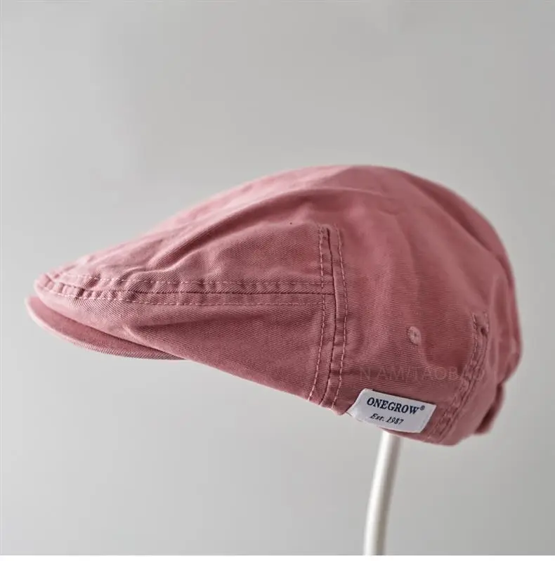 Pink Cotton Forward Cap for Men Women Casual Sunshade Baseball Cap — feature 2