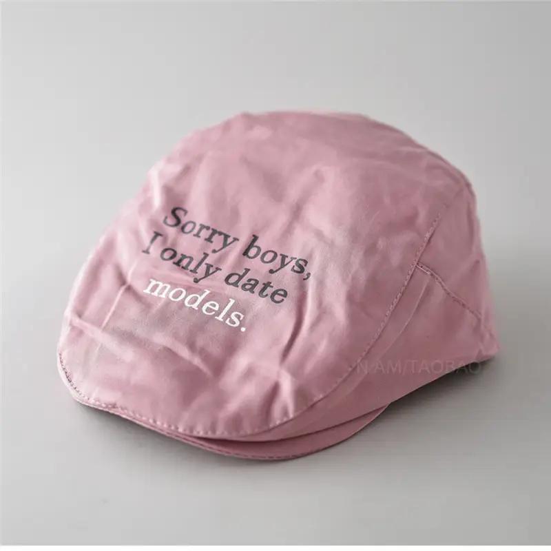 Spring Thin Retro Letter Print Cap Unisex