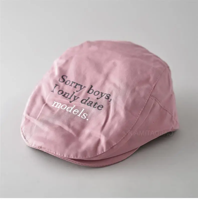 Spring Thin Retro Letter Print Cap Unisex — feature 1