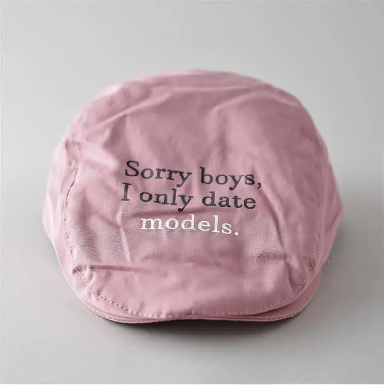 Spring Thin Retro Letter Print Cap Unisex — feature 2