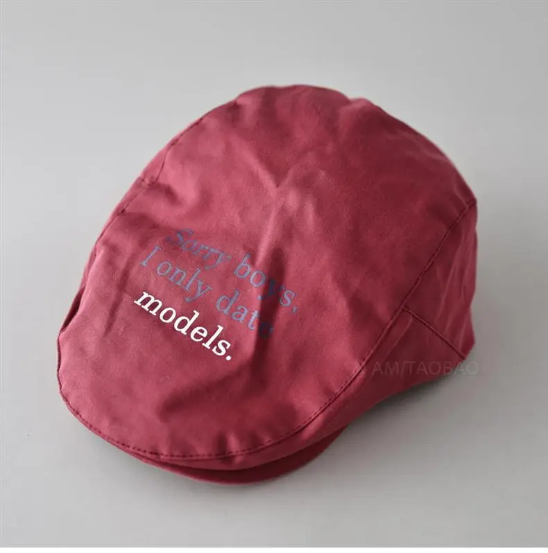 Spring Thin Retro Letter Print Cap Unisex — feature 5