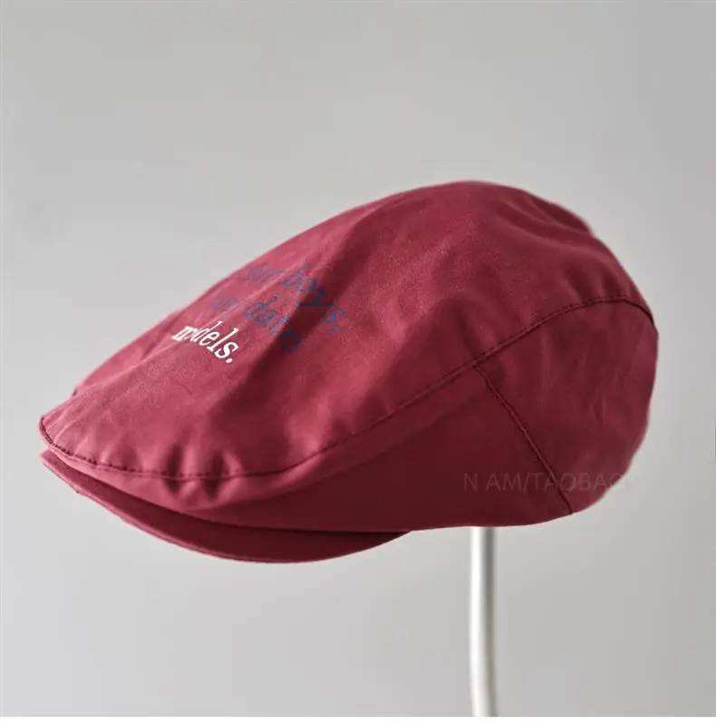 Spring Thin Retro Letter Print Cap Unisex — feature 6